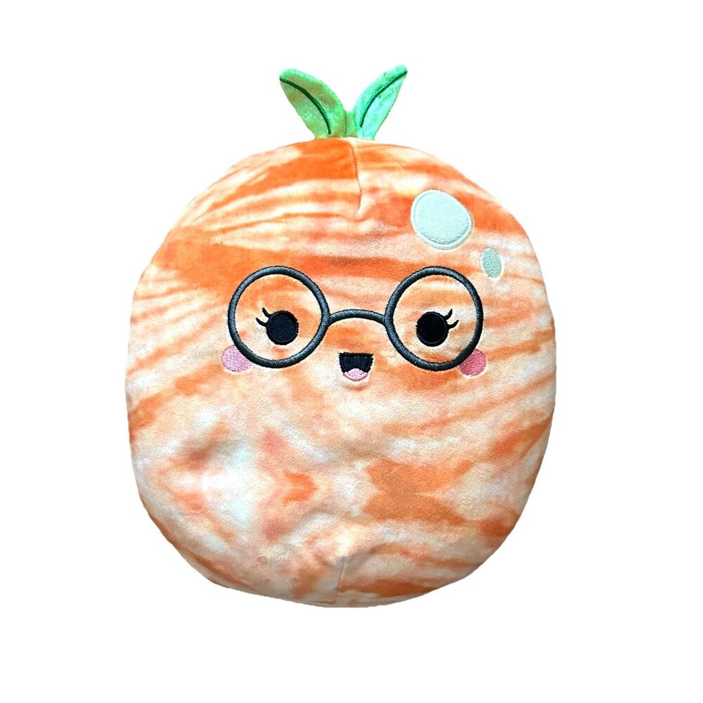 Squishmallow Judy The Tangerine Orange Plush Toy Pillow 12 inch Fruit Glasses